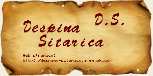 Despina Sitarica vizit kartica